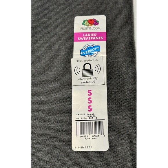 New- Fruit Of The Loom Ladies Small Sweatpants Gray Straight Leg EverSoft Cotton - Picture 11 of 11